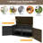 Costway 45 " W 88 Gallons Water Resistant Wicker Deck Box in Black