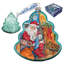 Holiday 3.5'' Handmade Glass Hanging Figurine Ornament