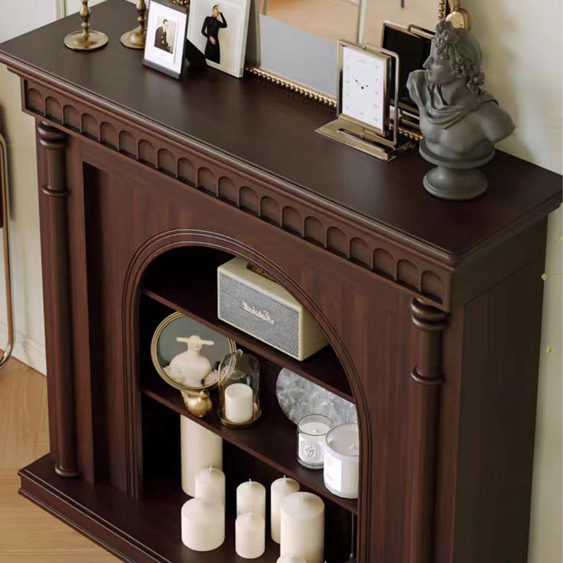 Foyer autoportant en bois massif Nut-Brown