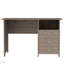 Bureau d'ordinateur avec tablette de rangement ouverte et 3 tiroirs