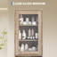  Armoire de rangement de 67 po de hauteur pour salle de bain, armoire autoportante étroite avec portes et tablettes réglables, bois d'ingénierie, grain de bois gris-37193887
