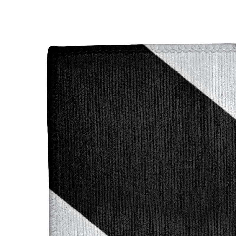 Tapis de zone noire à tissage plat poils longs, Rectangle 2 pi x 3 pi