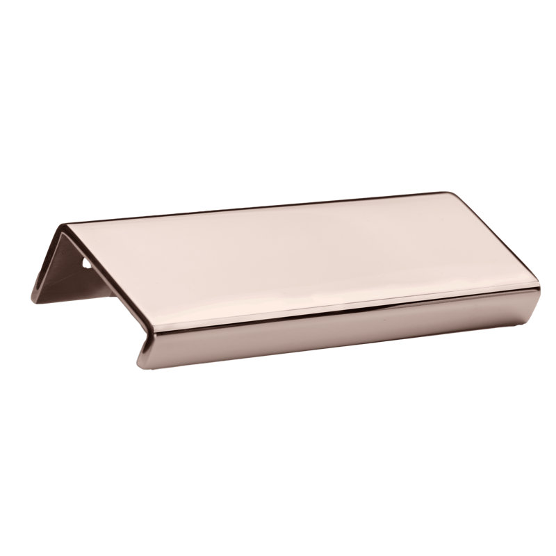Modern Cabinet Finger Edge Pull, Satin Brass, 11.02