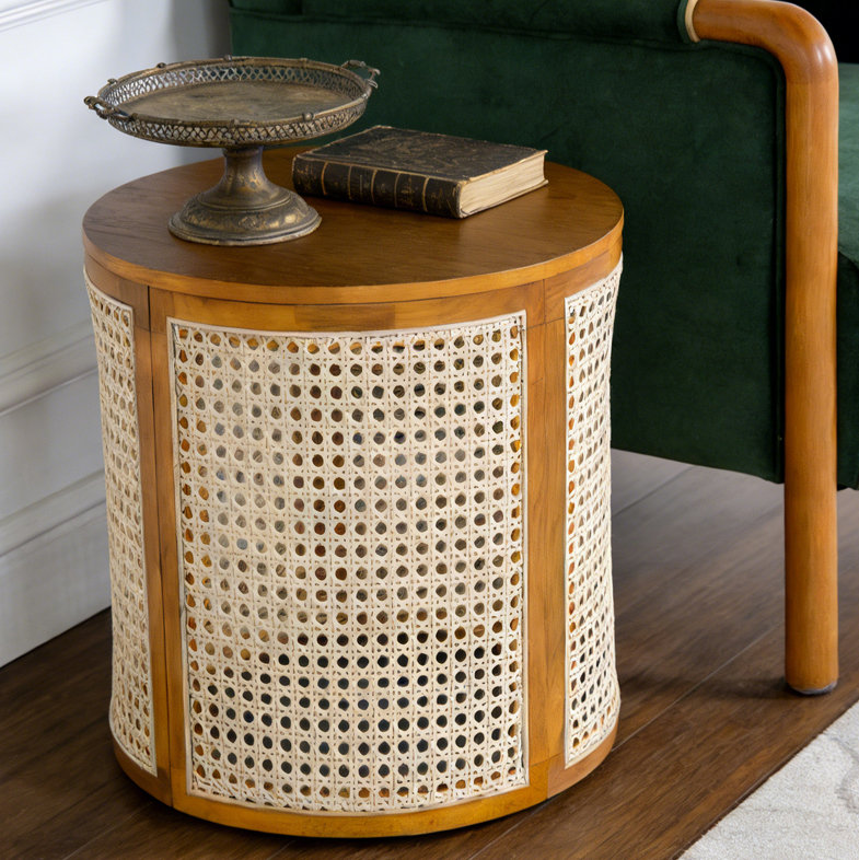 Table de bout ronde 15,70 po, Ocre