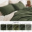 Bedsure Luxury Waffle Duvet Cover Queen Size - Textured Duvet Cover Set, Soft, Breathable Bedding Set (90"x90") with 2 Pillow Shams for All Season, Olive Green, Comforter Not Included-128596904-116731116
