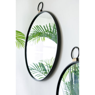 24" X 27" Black Frame Mirror - Contemporary Accent Piece For Living Room, Bedroom, Foyer, Entryway, Improves Room Brightness With Reflective Natural Wall Minimalist Design Element Brightens Reflection