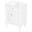 Meuble-lavabo avec lavabo, 2 tiroirs et tablettes de porte-132519402-132519404