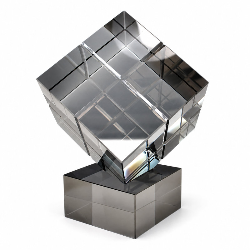 7.48'' H Modern Geometric Crystal Tabletop Sculpture