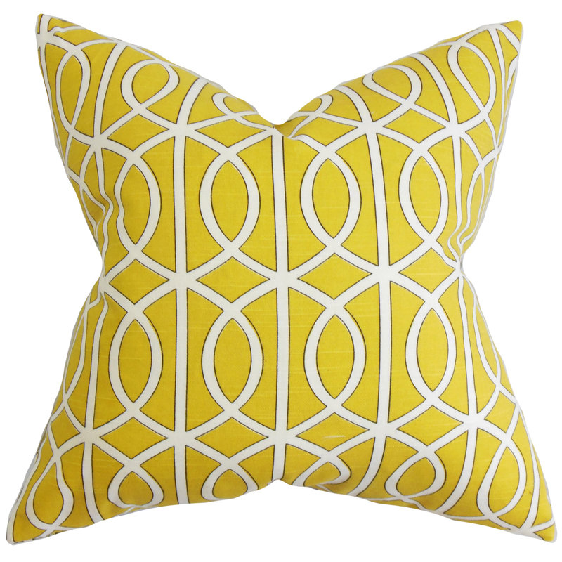 Square Pillow Cover & Insert, 20" H x 20" W, Citrine