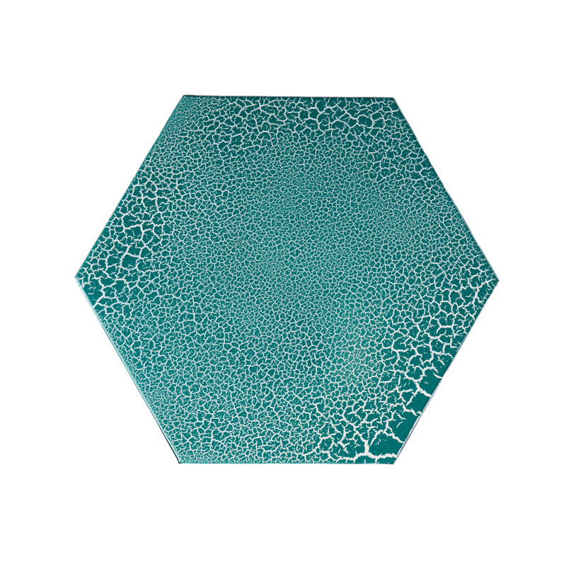 Charming Iron Side Table For Versatile Patio Use, Enhancing Outdoor Ambiance., Teal, 22'' H x 14.25'' W x 12.5'' D