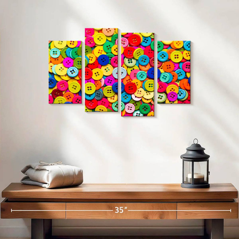 Buttons Collection, 14" H x 24" W