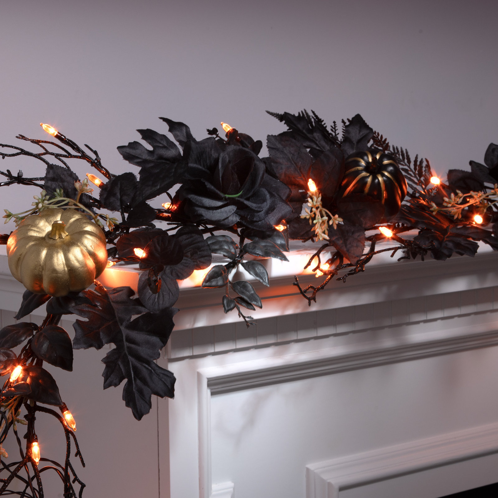 72" L Halloween Garland with LED Lights