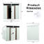 Rangement extérieur en métal blanc de 6 pi x 5 pi - Robuste, plaque de fabrication en acier galvanisé, plaque transparente pour portes coulissantes intérieures lumineuses et cadenas, guide de montage simple, cadre de remise protégé-125662362