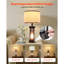 Table Lamps Farmhouse Bedside Nightstand Lamps with USB Ports,Desk Lamp
