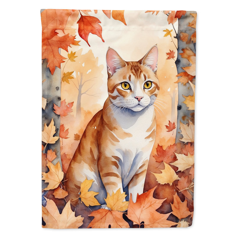 Chat en feuilles d'automne, Ural Rex