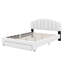 Lit plateforme tapissier grand avec table de chevet Andam Teddy-381802690