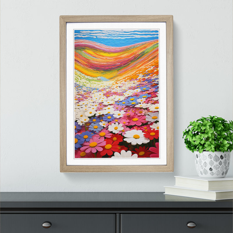 Single Picture Frame Print on Wood, Oak Framed, 64cm H x 46cm W
