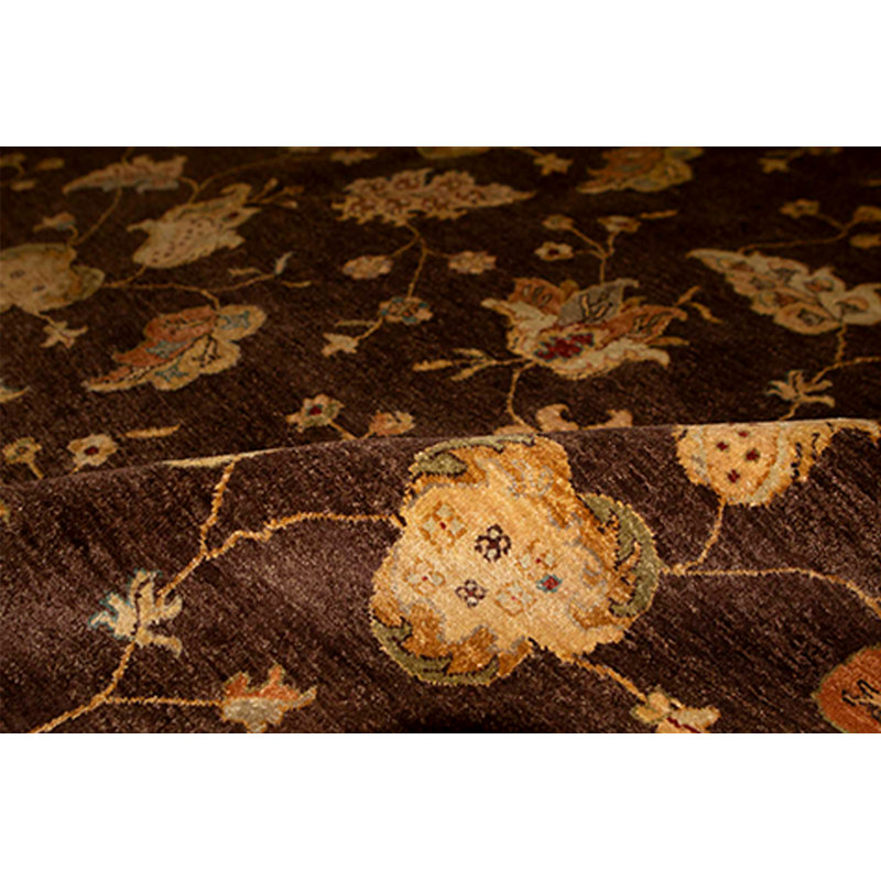 Tapis brun de haute qualité noué à la main