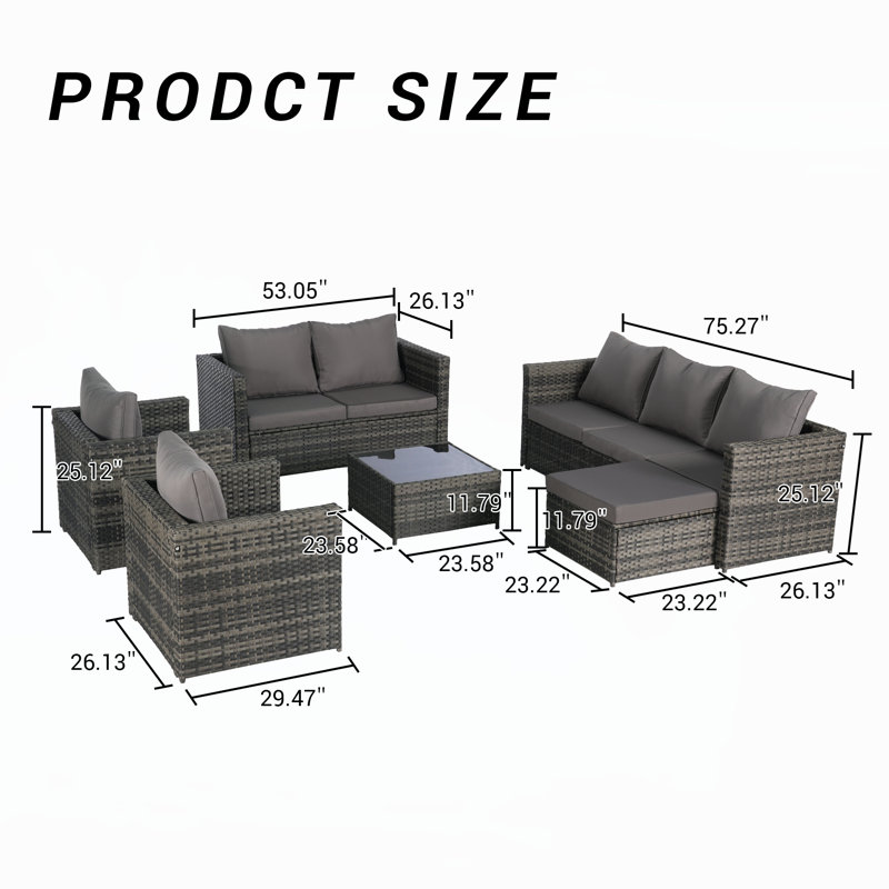 Ensembles repas pour patio, Gris foncé