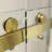 55-59"W X 72"H Frameless Double Sliding Shower Door, 304 Stainless Steel In Brushed Gold 5/16" (8Mm) Thick SGCC Tempered Clear Glass. Round Handle With NANO Easy Cleaning Coating.-122520507