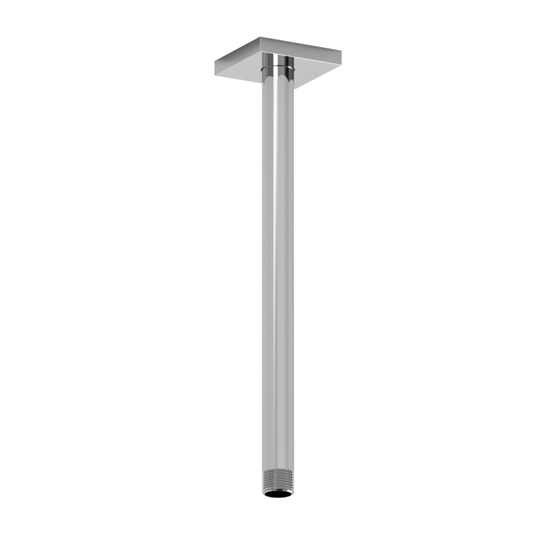 12" Ceiling Mount Shower Arm With Square Escutcheon, Chrome