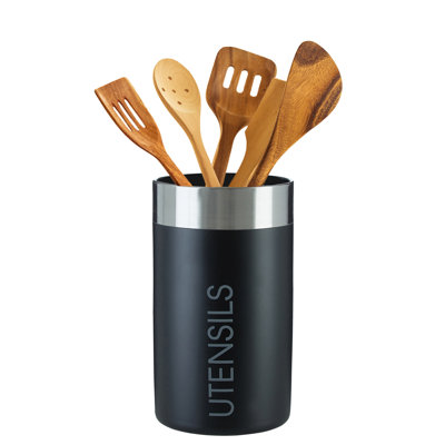 Metal Round Utensil Crock