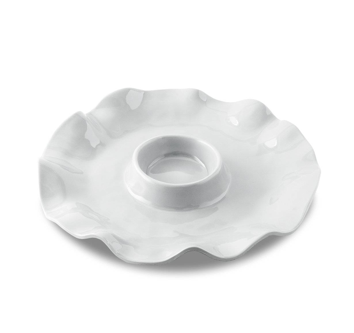 Vida Handmade Melamine Chips And Dip Platter