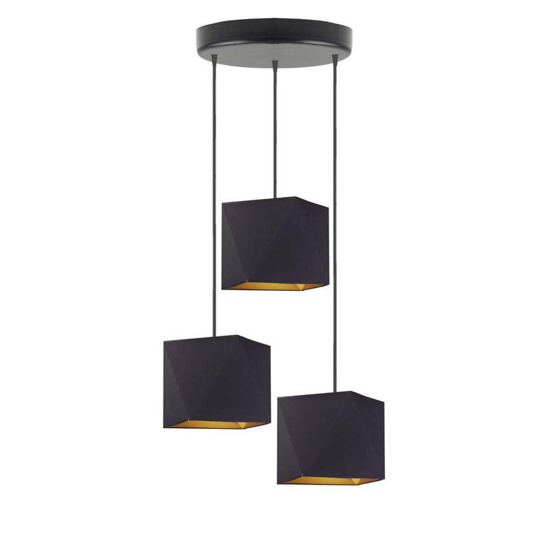 Rigina 3 - Light Cluster Pendant, Black