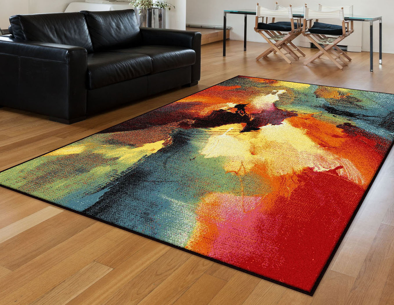 Latitude Run® Kayaan Abstract Crimson/Aqua Area Rug & Reviews | Wayfair