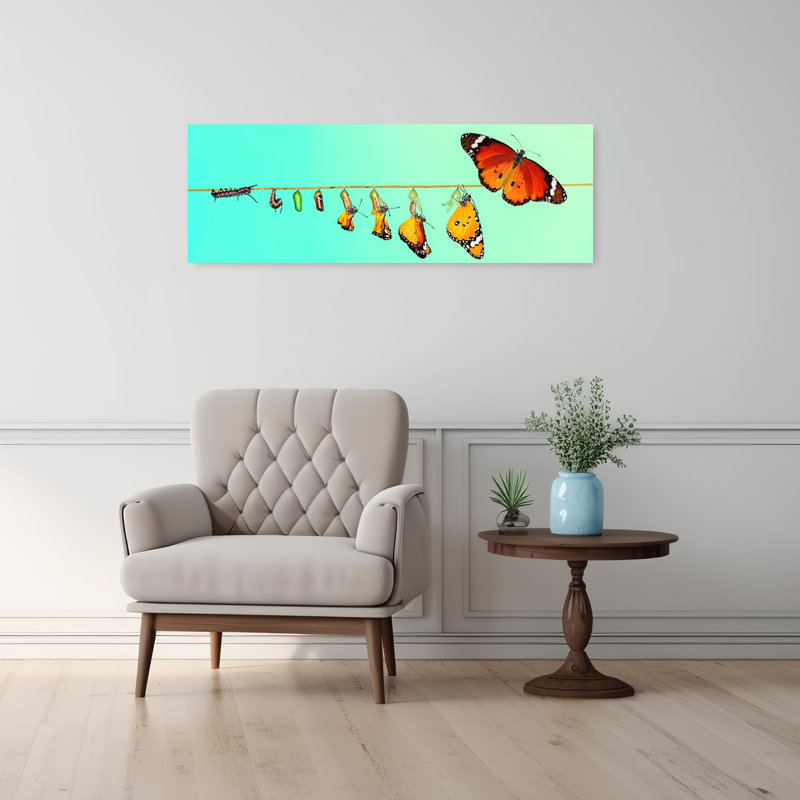 Art mural papillon, H 12 po x l 36 po