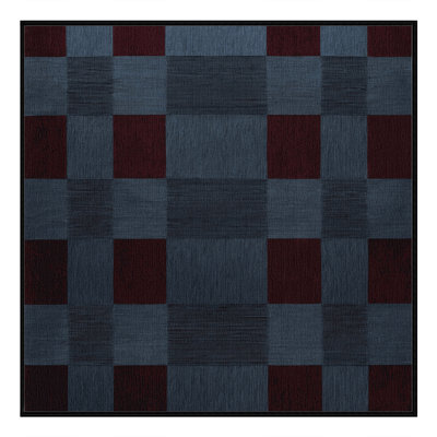 Machine Washable Checkered Gray Area Rug