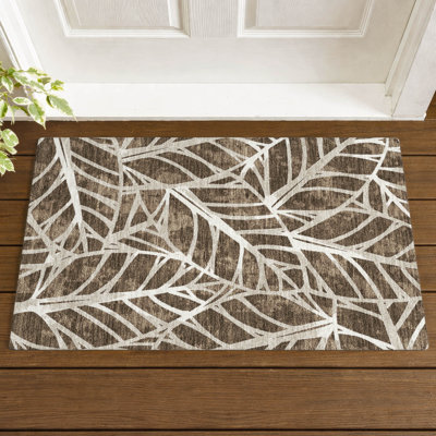 Tapis botanique intérieur / extérieur lavable à la machine Chantille ACN2914