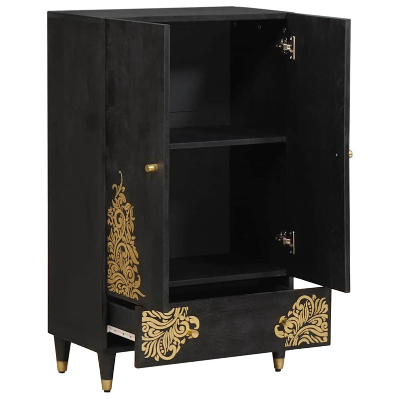 Solid Wood Rectangle Accent Cabinet