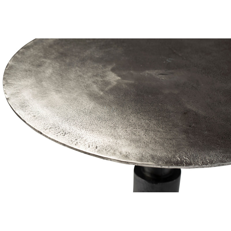 Higsby 30" Round Aluminum Bistro Table, Nickel