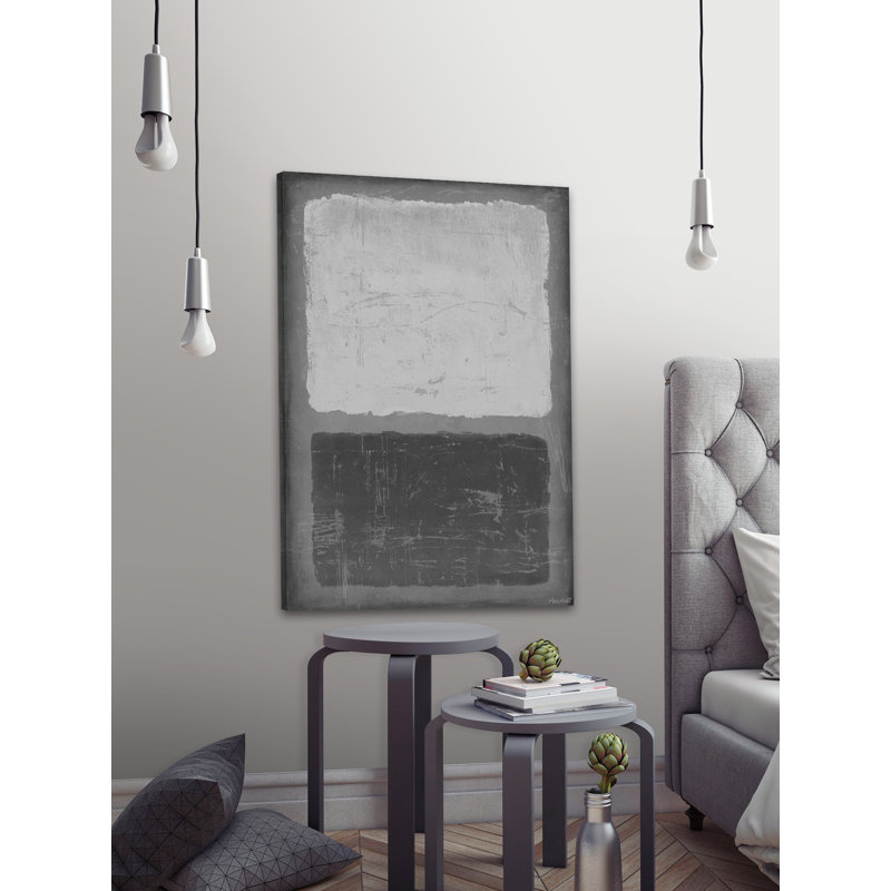 Dynamic Pair 1 Piece Wrapped Canvas Painting, 66cm H x 45cm W x 3.81cm D