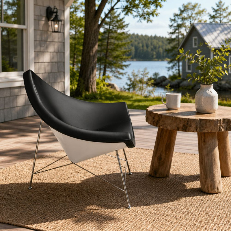Fauteuil d'appoint en faux cuir Cove