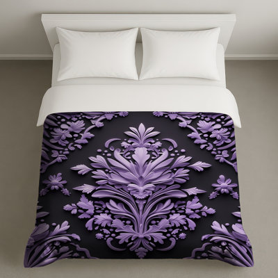 Lavender Floral Ornament Duvet Covers