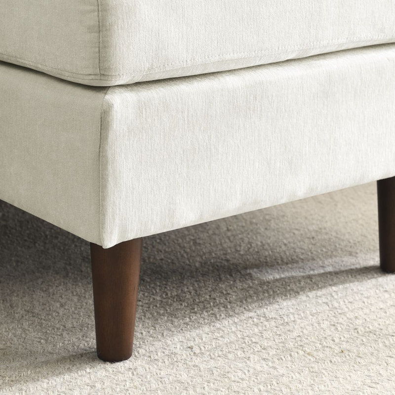 Piergaetano Upholstered L-Shaped Sectional Reversible, Beige Chenille