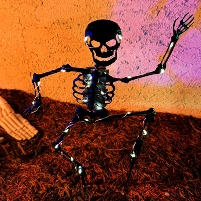 Haunted Hill Farm 23-In LED Skeleton with Stake Halloween Decoration