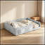 Lit double tapissier sur pied-1855075493