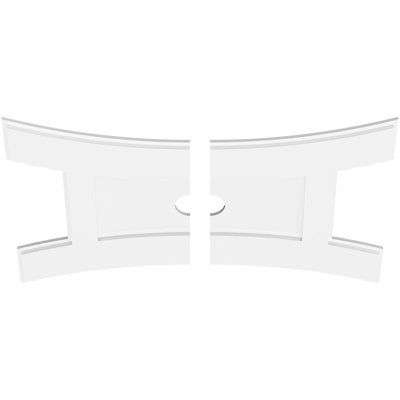 36"W x 24"H x 3"ID x 7 3/4"C x 1"P Haven Architectural Grade PVC Contemporary Ceiling Medallion, Two Piece