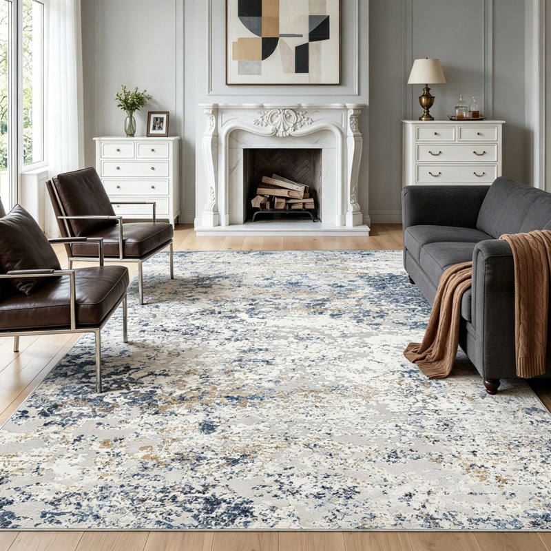 Rectangle Abstract Washable Area Rug, 200*300cm