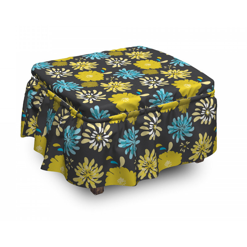 Housse pour repose-pieds jasmine pivoine