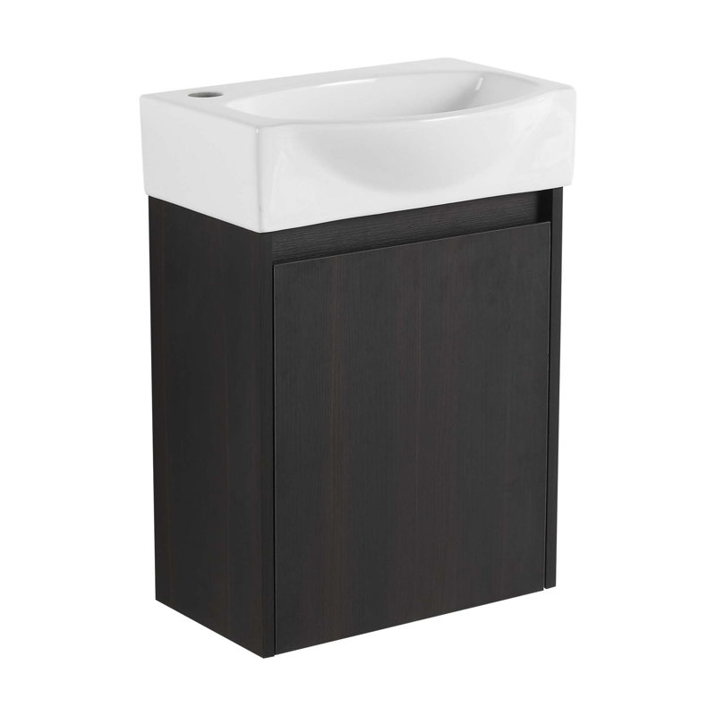 Petit meuble-lavabo moderne avec lavabo Modern, Noir