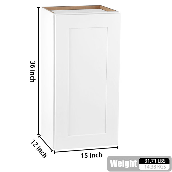 Ophelia & Co. Wall - Mounted One Door Cabinet Of White Solid Wood, 2 ...