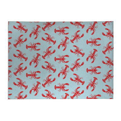 Lobster Thin Lightweight Kitchen Mat