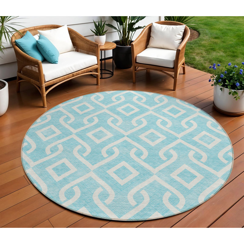 Tapis rond ivoire 8 po