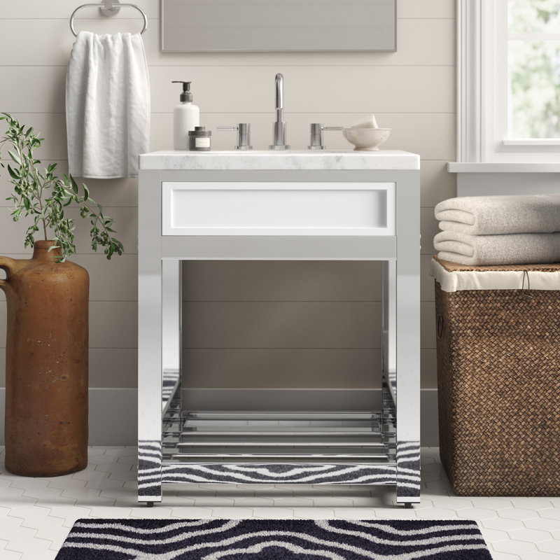 Base de lavabo console Kingston Brass, Chrome poli