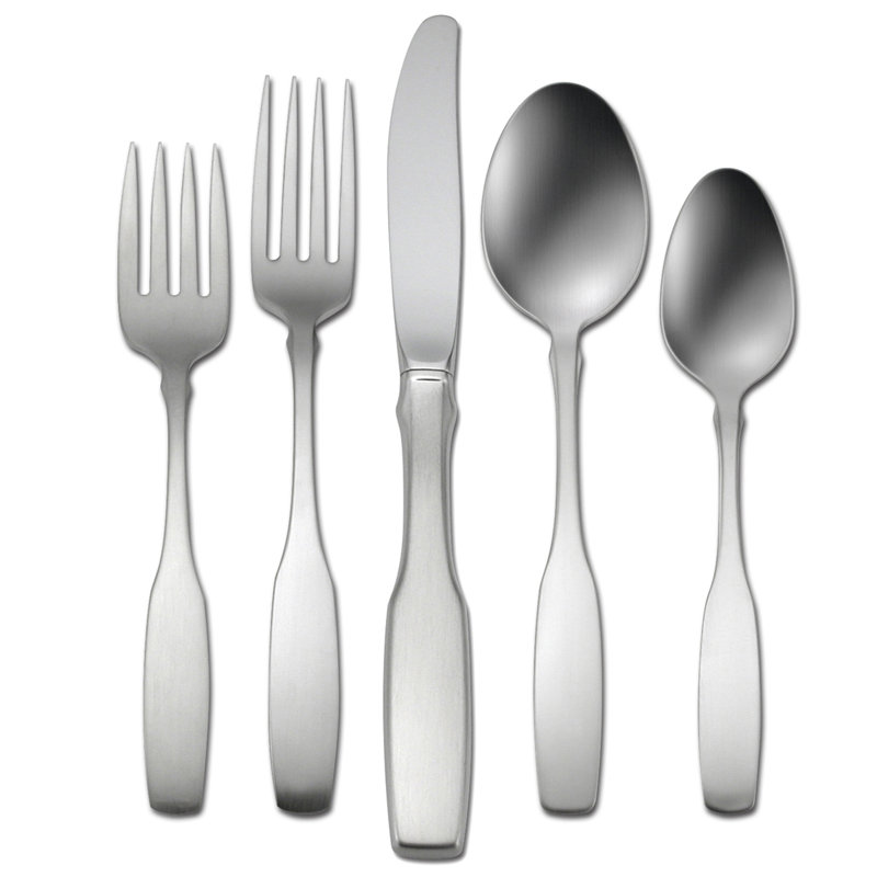 Paul Revere 5 Piece 18/10 Stainless Steel Flatware Set, Service for 1