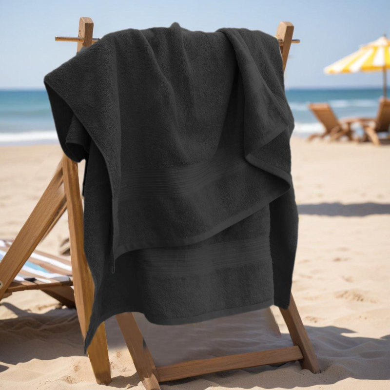 Mashon Cotton Bath Sheet 90x160, Charcoal